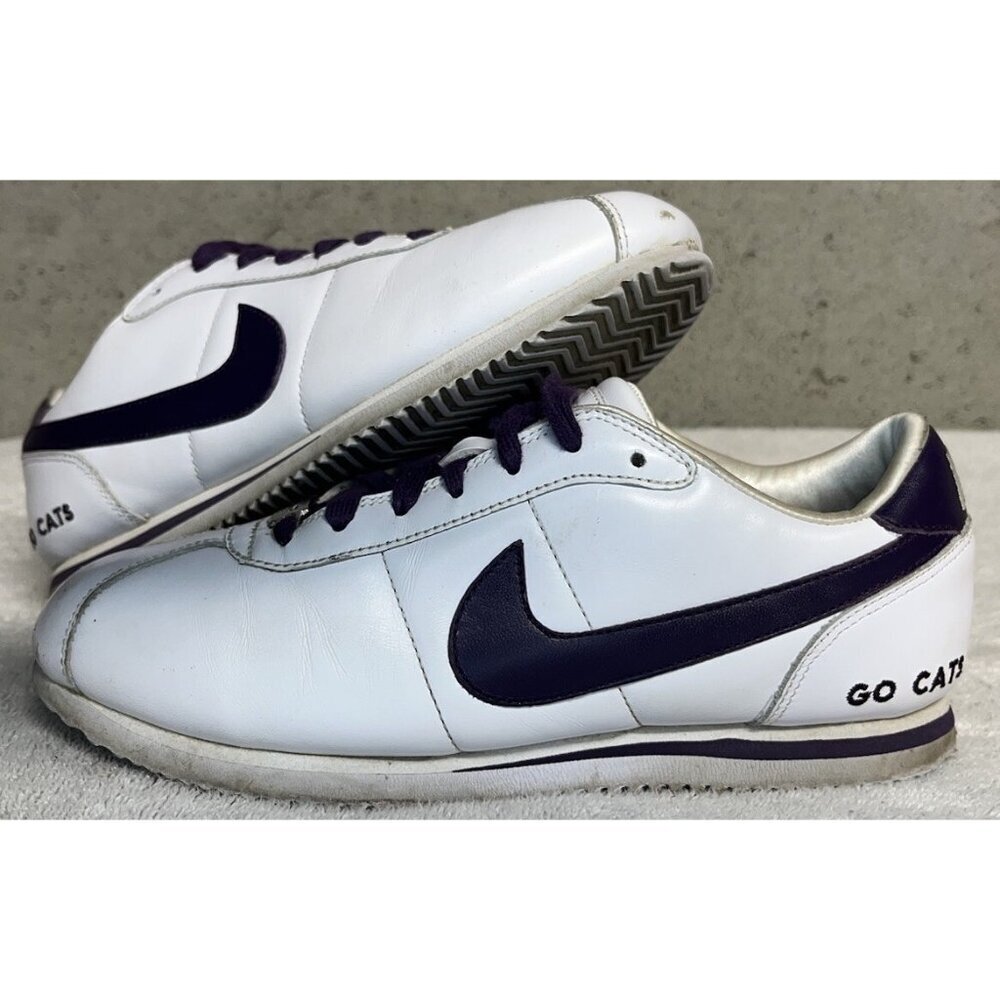 Nike Cortez Premium iD Custom Kansas State Wildcats Purple White Shoes Size 6.5